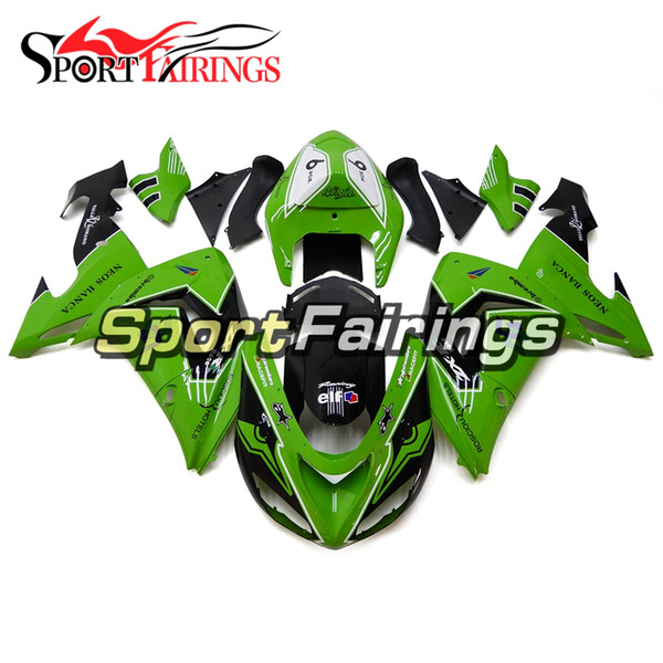 New Arrival ZX-10R 06 07 Full Motorcycle Green Black White Fairing Kit For Kawasaki Ninja ZX10R 2006 2007 Bodywork ABS Plastics Fairing Kit