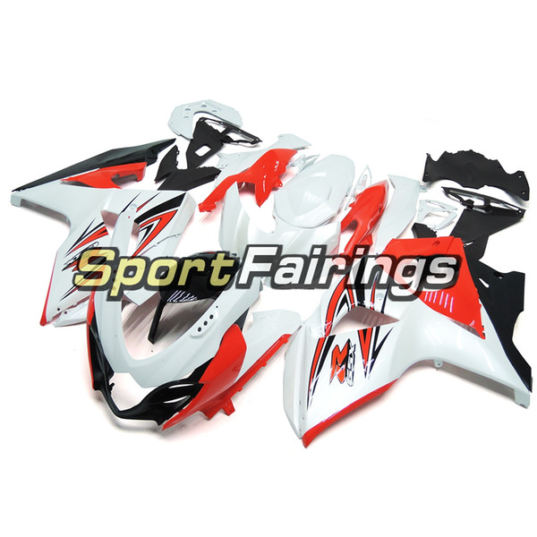 Full Fairings For Suzuki GSXR1000 GSX-R1000 K9 09 10 11 12 - 2016 Sportbike ABS Motorcycle Injection White Shinny Red Body Frames