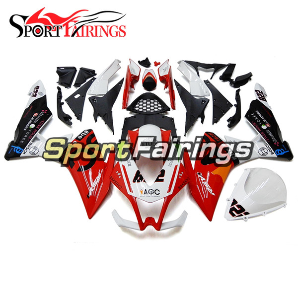 Complete White Red AGC Injection Fairings For Aprilia RSV4 1000 10 11 12 13 14 15 ABS Plastic Motorcycle Fairing Kit Bodywork