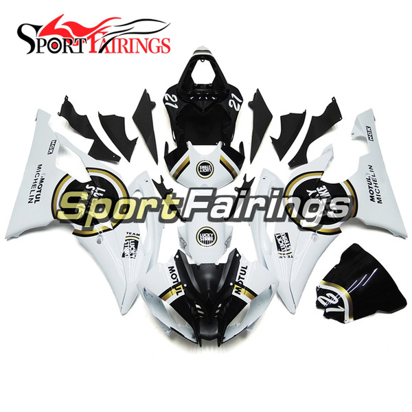 LUCKY Strikers White Black Motorcycles Fairings For Yamaha YZF600 R6 YZF-R6 2008 - 2016 13 14 15 Injection ABS Plastic Motorcycle Body Kit