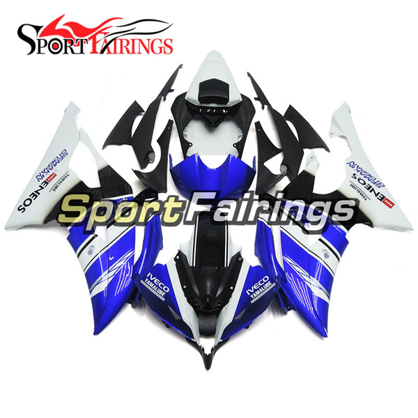 IVECO Blue White Full Motorcycles Fairings For Yamaha YZF600 R6 YZF-R6 2008 - 2016 09 12 13 14 15 Injection ABS Plastic Motorcycle Body Kit