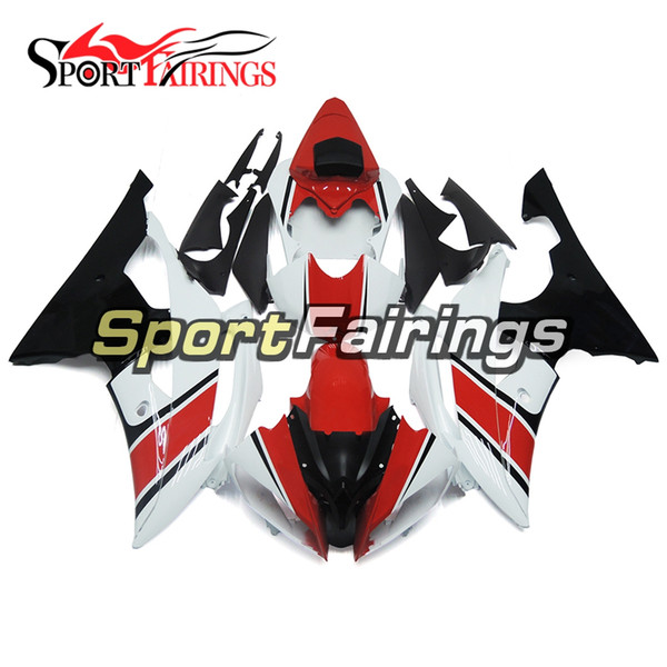 Red White Complete Motorcycles Fairings For Yamaha YZF600 R6 YZF-R6 2008 - 2016 09 12 14 15 16 Injection ABS Plastic Motorcycle Body Kit New