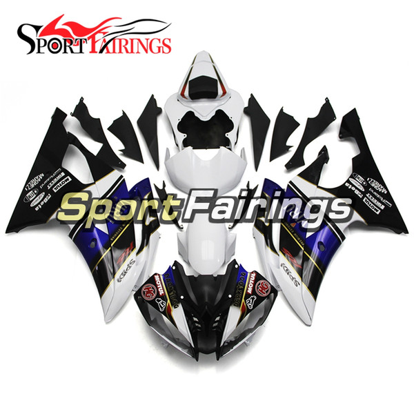 White Blue Full Motorcycle Fairing Kit For Yamaha YZF600 R6 YZF-R6 2008 - 2016 09 12 14 15 16 Injection ABS Plastic Motorcycle Bodywork New