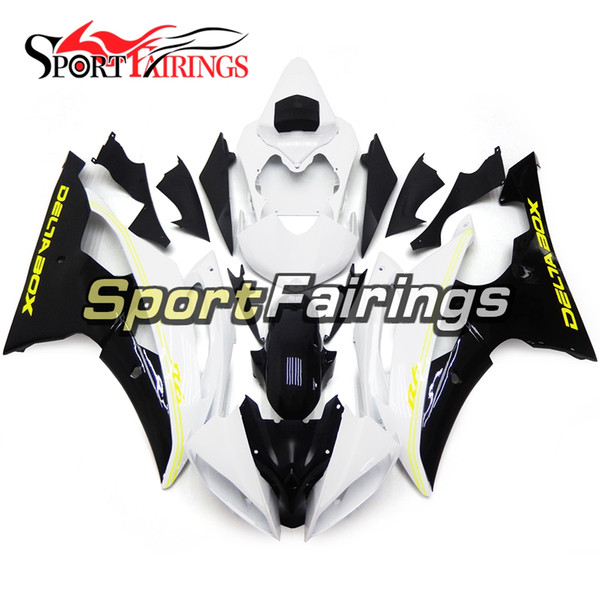 White Black Full Motorcycles Fairings For Yamaha YZF600 R6 YZF-R6 2008 - 2016 09 12 14 15 16 Injection ABS Plastic Motorcycle Body Kit New