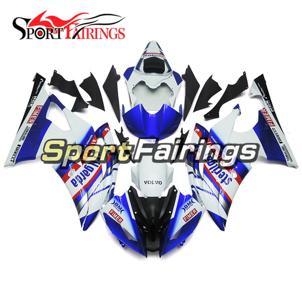 Full Motorcycles Fairing Kit For Yamaha YZF600 R6 YZF-R6 2008 - 2016 12 13 14 15 Injection ABS Plastic Motorcycle Bodywork Blue White New