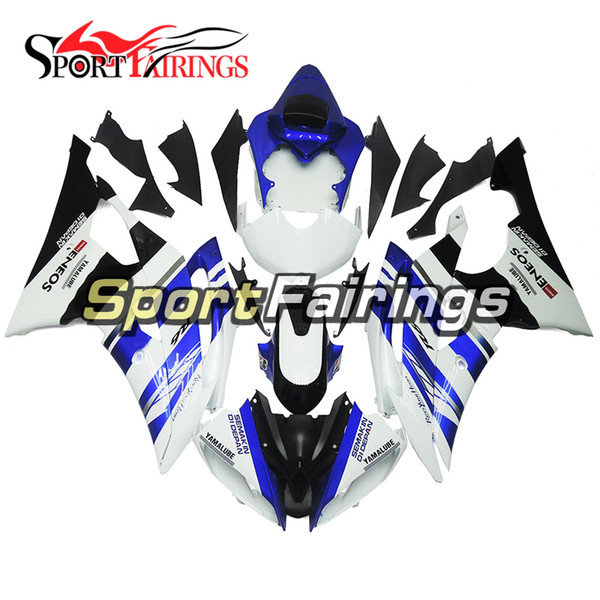 ENEOS Blue White Full Motorcycles Fairings For Yamaha YZF600 R6 YZF-R6 2008 - 2016 09 10 12 13 Injection ABS Plastic Motorcycle Body Kits