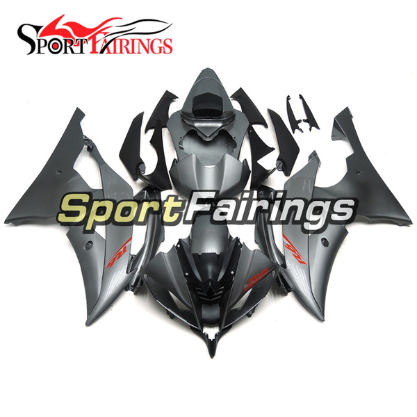 New Grey With Red Decals Motorcycles Fairings For Yamaha YZF600 R6 YZF-R6 2008 - 2016 09 10 12 13 Injection ABS Plastic Motorcycle Bodywork