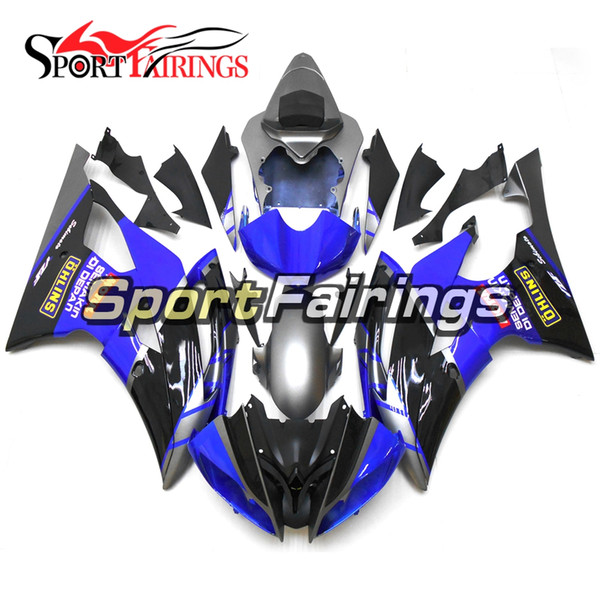 Blue Grey Complete Motorcycles Fairing Kit For Yamaha YZF600 R6 YZF-R6 2008 - 2016 09 12 13 14 15 Injection ABS Plastic Motorcycle Bodywork