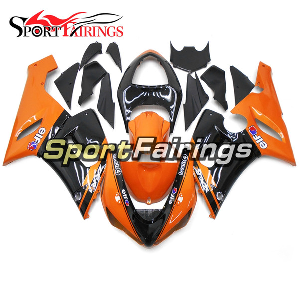 Complete Fairing Kit For Kawasaki ZX6R ZX-6R Year 05 06 2005 2006 Sportbike ABS Motorcycle Fairing Kit Bodywork Customize Orange Black