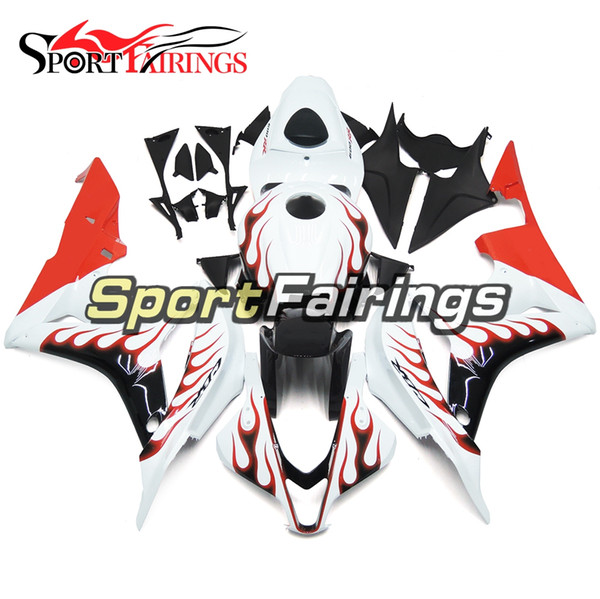 Plastic ABS Injection White Black Red Stripe Motorcycles Complete Fairing Fairings For Honda CBR600RR F5 Year 2007 2008 Bodywork Body Kits