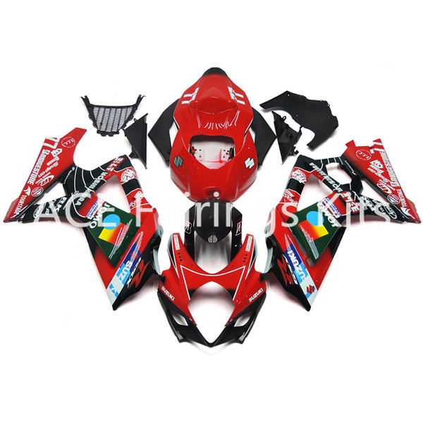 3 free gifts New Suzuki GSXR1000 GSX-R1000 K7 Year 07 08 2007 2008 ABS Motorcycle Fairing Kit Sky Red white and black