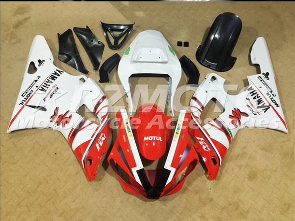 Injection mold New Fairings For Yamaha YZF-R1 YZF R1 00 01 R1 2000-2001 ABS Plastic Bodywork Motorcycle Fairing Kit Red White Q2