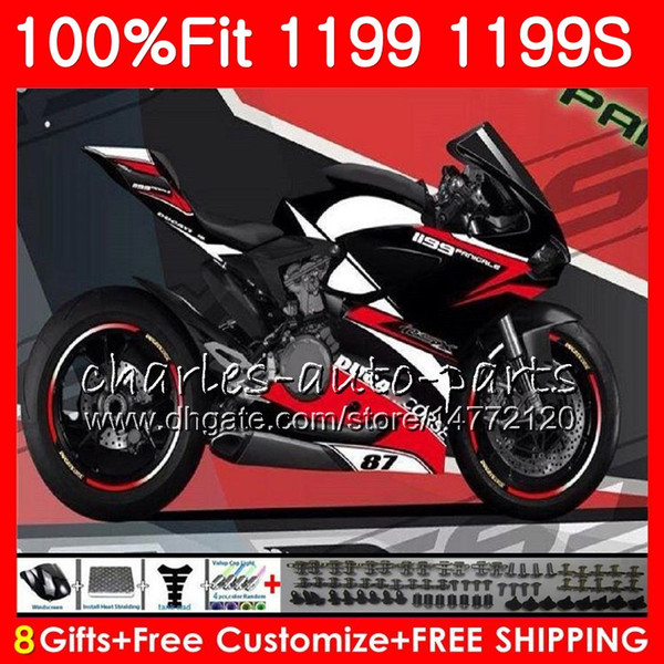 Injection Body For DUCATI Panigale 899 1199 2012 2013 2014 2015 2016 106HM.89 899R 1199R S R 899S 1199S 12 13 14 15 16 Fairing Gloss black