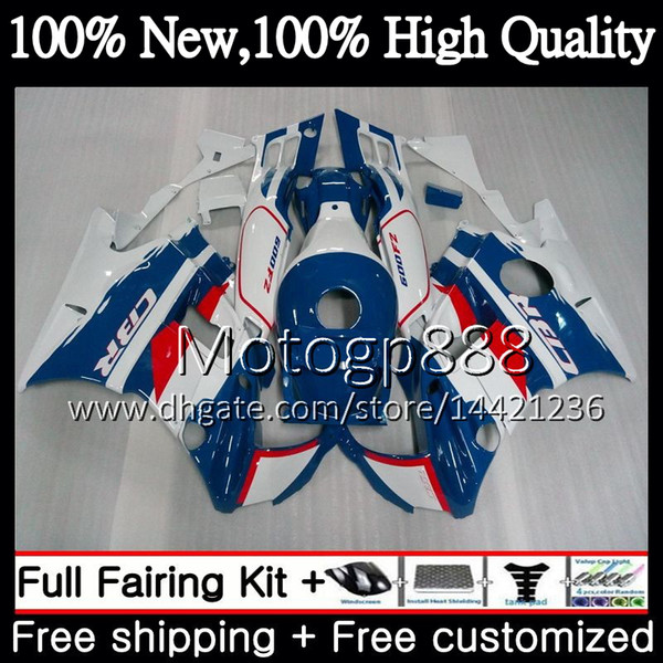 Body For HONDA CBR 600F2 93 FS CBR600 F2 91 92 93 94 46PG16 CBR600FS CBR 600 F2 CBR600F2 1991 1992 1993 1994 Blue white Fairing Bodywork