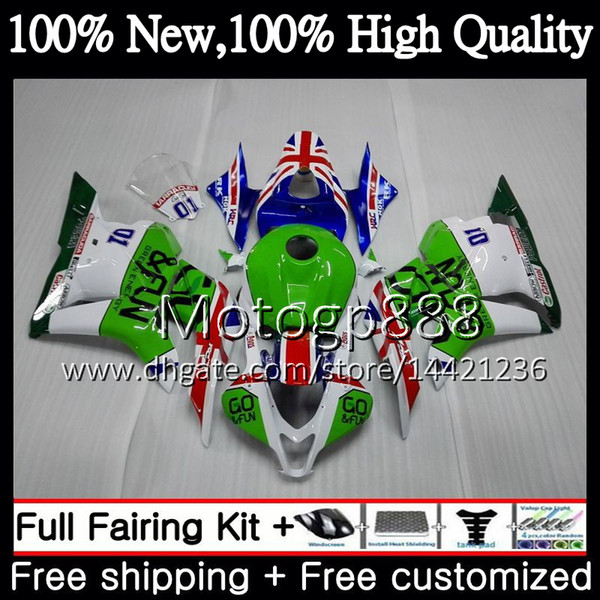 Injection Green white Tank For HONDA CBR600RR CBR 600 RR F5 09 10 11 12 61PG3 CBR 600RR 09 CBR600 RR 2009 2010 2011 2012 Fairing Bodywork