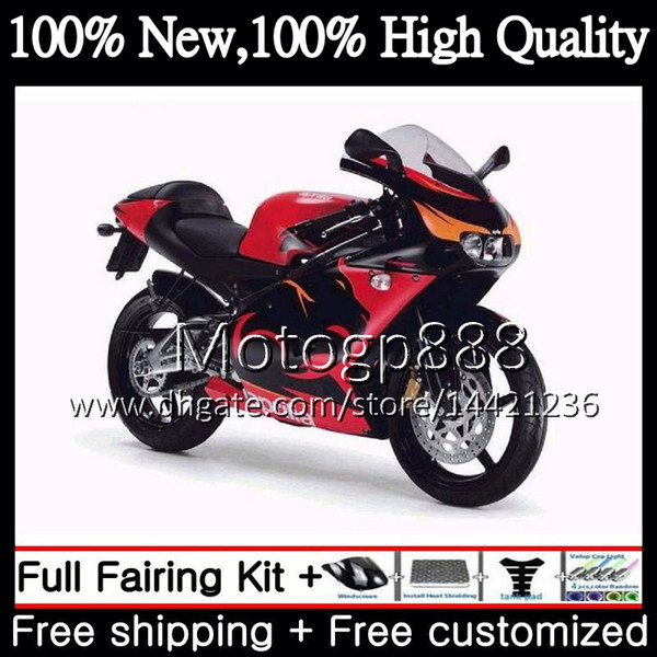 Body For Aprilia RS4 Stock red blk RS125 99 00 01 02 03 04 05 RS-125 4PG4 RSV125 R RS 125 1999 2000 2001 2002 2003 2005 Fairing Bodywork