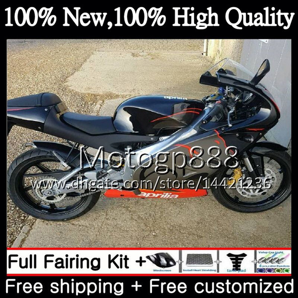 Silvery black Body For Aprilia RS4 RS125 99 00 01 02 03 04 05 RS-125 4PG1 RSV125 R RS 125 1999 2000 2001 2002 2003 2005 Fairing Bodywork