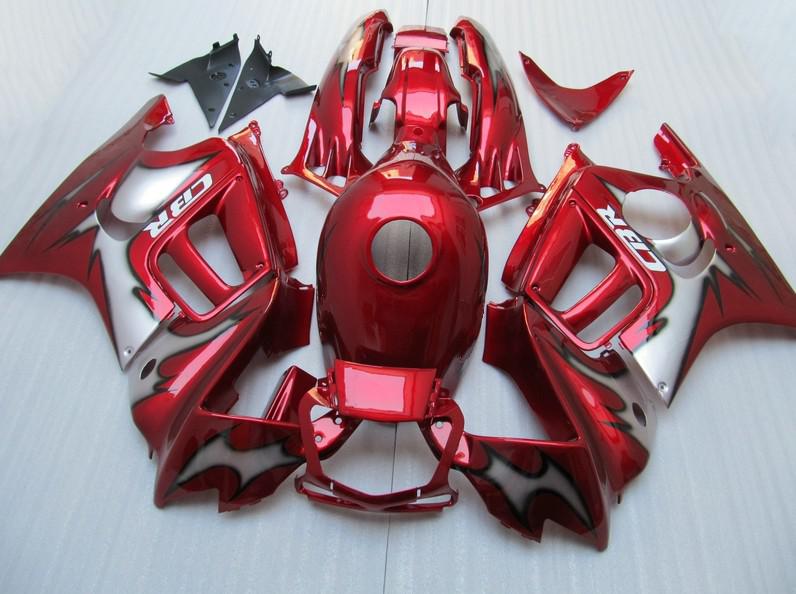 Free customize Red gray ABS Fairing kit for Honda CBR600F3 95 96 CBR600 F3 1995 1996 CBR 600 F3 95 96