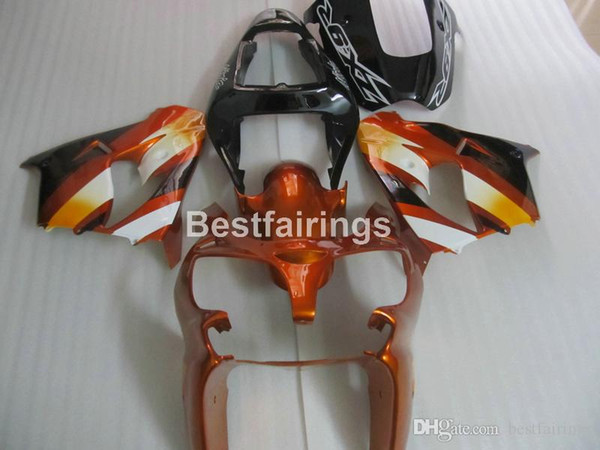 Hot sale plastic Fairing kit for Kawasaki Ninja ZX9R 02 03 yellow black fairings set ZX9R 2002 2003 HH13