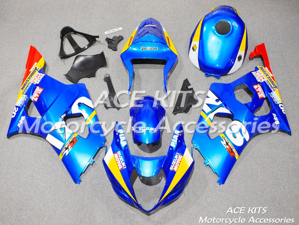 ACE Motorcycle Fairings For SUZUKI GSX-R1000 K3 2003 2004 Compression or Injection Bodywork Blue No.294