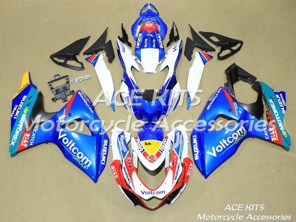 ACE Motorcycle Fairings For SUZUKI GSX-R1000 K9 2009 2010 2011 2012 2013 2014 2015 Compression or Injection Bodywork Blue White No.421