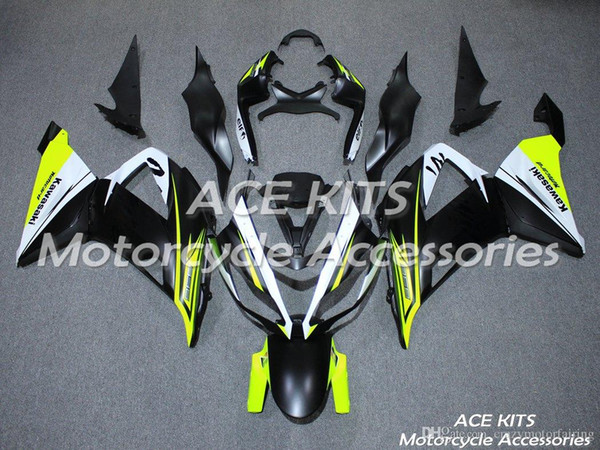 ACE KITS Motorcycle fairing For KAWASAKI Ninja ZX-6R 636 2013 2014 2015 2016 Injection or Compression Bodywork Black Yellow NO.V338