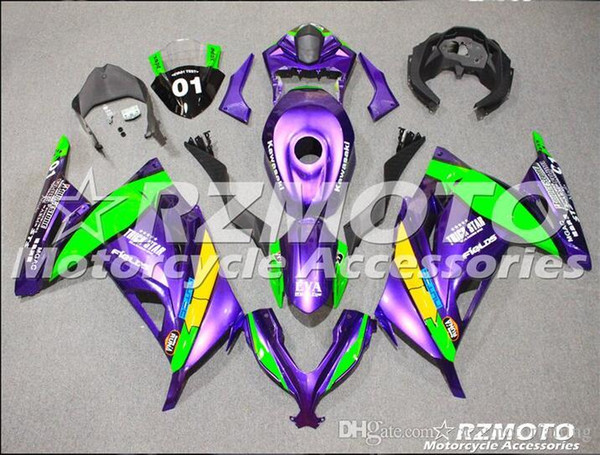 ACE KITS Motorcycle fairing For KAWASAKI Ninja250 Ninja 300 2013 2014 2015 2017 Injection or Compression Bodywork A variety of color NO.V561