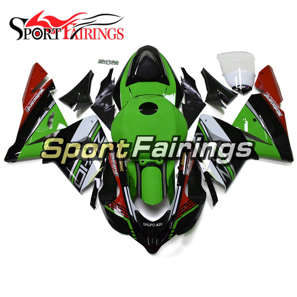 New Arrival Injection Complete Fairings For Kawasaki Ninja 2004 2005 ZX10R 04 05 ABS Plastic Motorcycle Fairing Kit Green Black Bodywork New