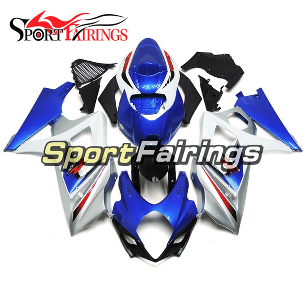 ABS Plastics Blue Silver Black Complete Motorcycles Fairing Kit For Suzuki GSXR1000 K7 Year 2007 2008 Injection Sportbike Full Bodywork New