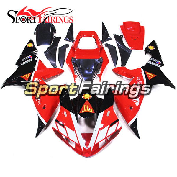 Complete Motorcycle Gloss Red Black White Fairings For Yamaha YZF1000 R1 02 03 2002 2003 Injection ABS Fairings Bodywork Body Frames