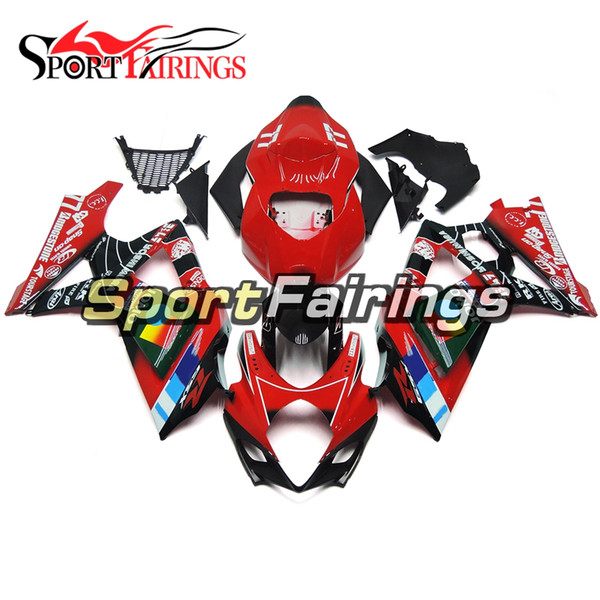 Complete Motorcycles Fairing Kit For Suzuki GSXR1000 K7 Year 2007 2008 ABS Plastics Injection Sportbike Gloss Red Black Body Kit