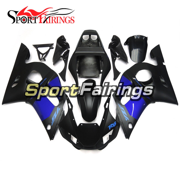 Blue Black Matte Fairings For Yamaha YZF600 R6 YZF-R6 98 - 02 1998 1999 2000 2001 2002 Injection ABS Plastic Motorcycle Fairing Kit Bodywork