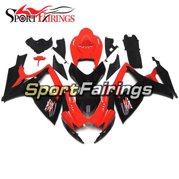 Motorcycles Full Fairings For Suzuki GSXR600 GSX-R750 K6 2006 2007 Sportbike ABS Plastics Motorcycle Body Kit Red Black Bodywork Custonize