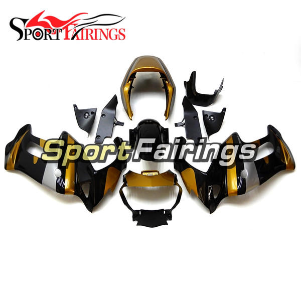 Gold Black Fairings For Honda VTR1000F Firestorm Year 1997 - 2005 98 99 00 01 02 ABS Plastic Bodywork Body Kit Fairings Kit Body Frames