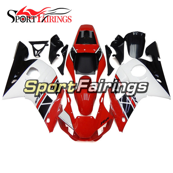 Full Fairings For Yamaha YZF600 R6 YZF-R6 98 99 00 02 1998 1999 2000 2001 2002 ABS Motorcycle Fairing Kit Red White Pearl Bodywork Cowling