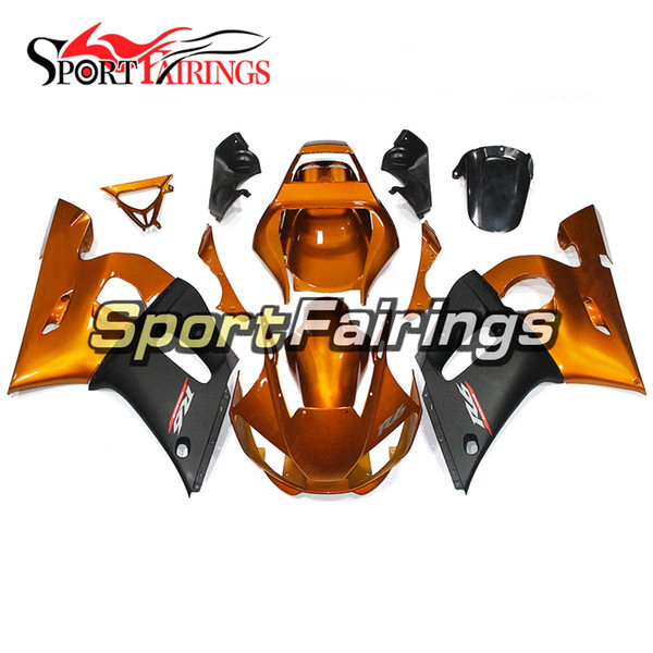 Fairings For Yamaha YZF600 R6 YZF-R6 98 - 02 1998 1999 2000 2001 2002 Injection ABS Plastic Motorcycle Fairing Kit Bodywork Gold Flat Black