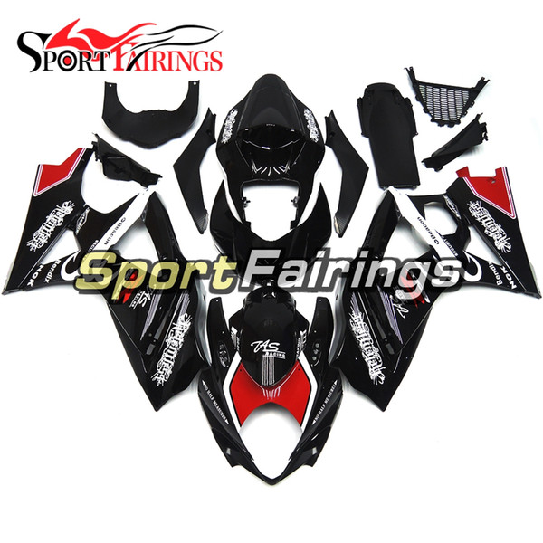 Complete Gloss Beacon Black Red Fairings For Suzuki GSXR1000 GSX-R1000 K7 07 08 2007 2008 Sportbike ABS Motorcycle Injection Bodywork