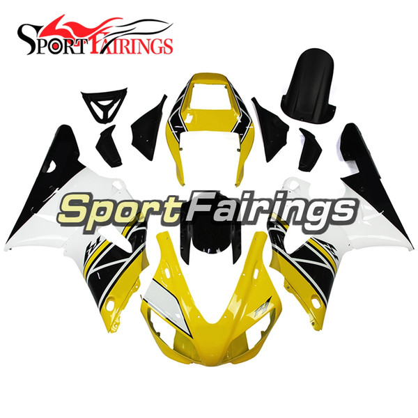 Complete Fairings For Yamaha YZF 1000 R1 98 - 99 1998 1999 YZF-R1 1998 1999 ABS Motorcycle Fairing Kit Bodywork Yellow White Black Hulls