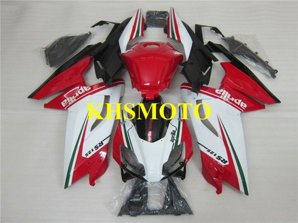 Injection mold Fairing kit for Aprilia RS125 06 07 08 09 10 11 RS 125 2006 2011 ABS Red White Fairings set AA07