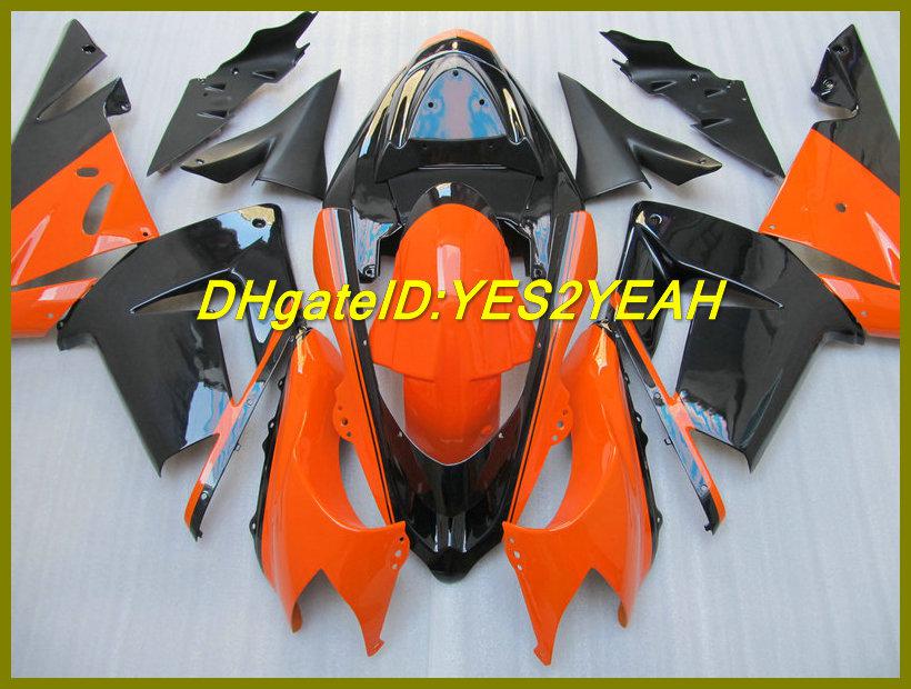 Orange Black Fairing kit for KAWAAKI Ninja ZX10R ZX-10R 10R 04 05 ZX 10R 2004 2005 Fairings set+7gifts