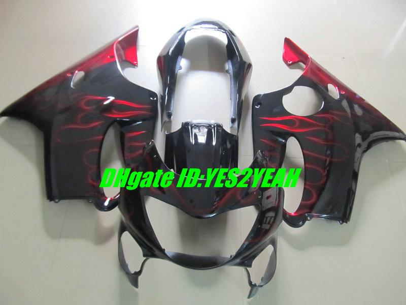 Injection mold Fairing kit for HONDA CBR600F4 99 00 CBR 600 F4 CBR600 F4 CBR600 1999 2000 Red flames black Fairings set+7gifts HP92