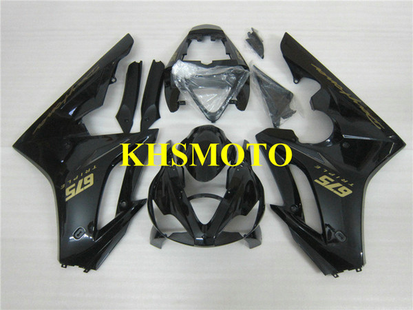 Injection mold Fairing kit for Triumph Daytona 675 05 06 07 08 DAYTONA675 2005 2008 ABS Gloss black Fairings set+Gifts DA01