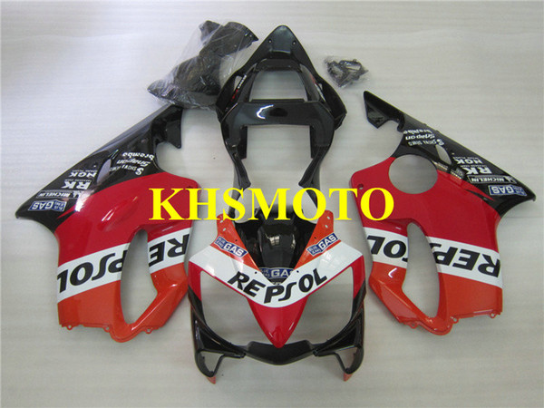 Motorcycle Fairing kit for HONDA CBR600 F4I 01 02 03 CBR600 F4I CBR600F4I 2001 2002 2003 ABS Red black Fairings set