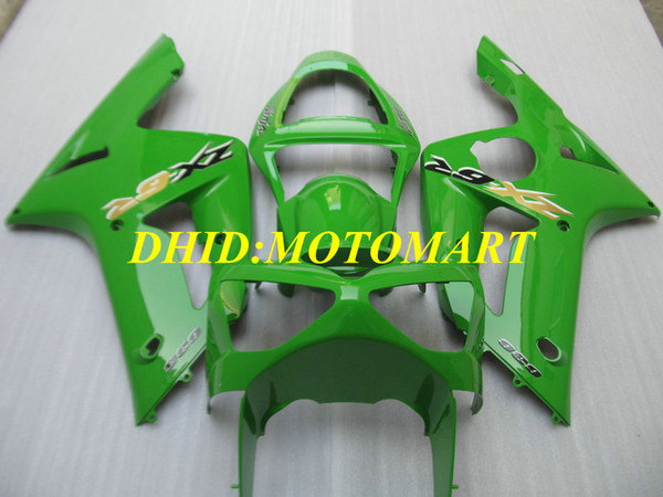 Injection mold Fairing kit for KAWASAKI NINJA ZX 6R 600CC 03 04 ZX6R 636 2003 2004 ABS Top Green Fairings set ZX58