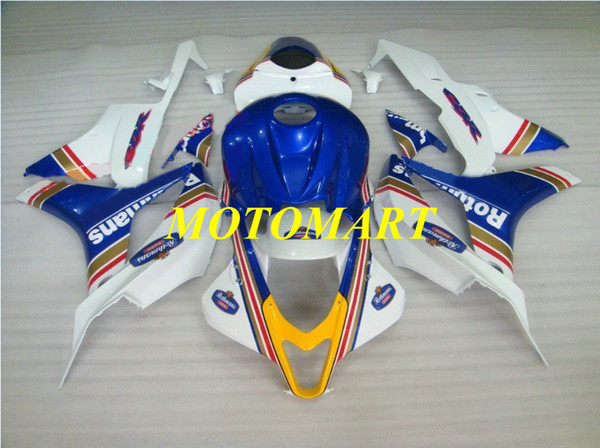 Motorcycle Fairing kit for HONDA CBR600RR F5 07 08 CBR600 RR CBR 600RR 2007 2008 ABS White blue Fairings set+gifts HC03