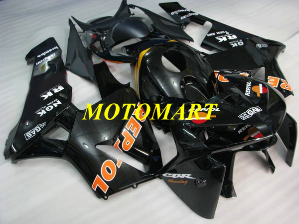 Motorcycle Fairing kit for HONDA CBR600RR F5 05 06 CBR600 RR CBR 600RR 2005 2006 ABS New gloss black Fairings set+gifts HB29