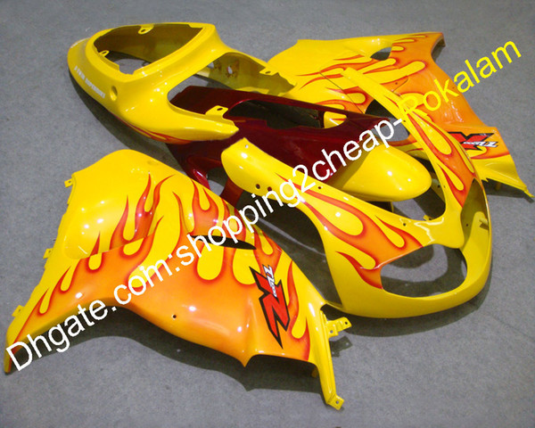 TL1000 R Fairings Fit For Suzuki TL1000R TL 1000R 1998 1999 2000 2001 2002 2003 Yellow Flame Bodywork Motorcycle Fairing (Injection molding)