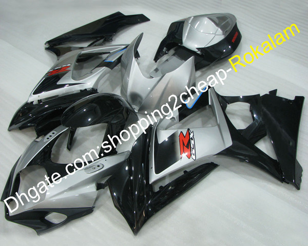 For Suzuki Cowlings GSX-R1000 K7 07 08 GSXR1000 GSX R1000 GSXR 1000 2007 2008 Sport Motorbike Silver Black Fairing set (Injection molding)