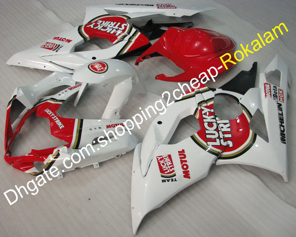 Fairing For Suzuki GSX-R1000 K5 2005 2006 GSXR1000 05 06 Lucky Strike Road Motorbike Motorcycle Fairings Red White (Injection molding)