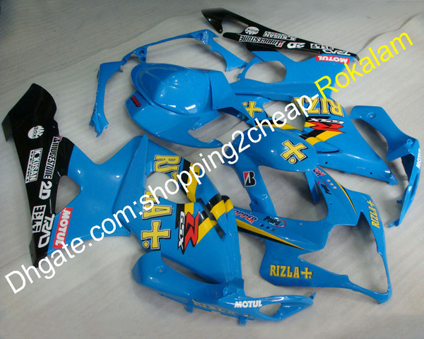 K5 05 06 GSXR1000 ABS Blue Fairing For Suzuki GSX-R1000 2005 2006 RIZLA Sprot Motorbike Bodywork Fairings (Injection molding)